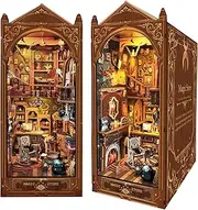 Book Nook Kit, Magic Store Dollhouse Booknook Insert Decor Alley DIY Miniature House Kit with Led Light Crafts for Adults and Teens to Build-Creativity Model Gift
