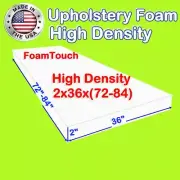 High Density #FoamTouch Upholstery Foam size 2" X 36" X (72-84)" Custom Cut