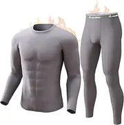 [CL convallaria] Thermal Underwear for Mens Long Johns for Men Thermal Fleece Lined Base Layer Set Top and Bottom for Cold Weather XS-4XL