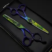 Professional Hair Cutting Shears, 6 Inch Professional Japan 440c Upscale Scissor Ceramics Cutting Barber Haircut Thinning Shears Hairdressing Scissors