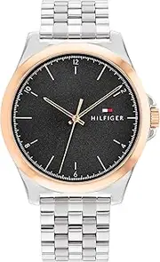 [Tommy Hilfiger] Norris Stainless Steel Black Dial Men's Watch