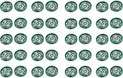 Binxind 40 Pcs 1/4W 0.25W 8Ohm 27mm Round External Magnet Speaker Speaker,Sound Amplifier,Speaker Accessories