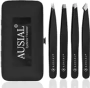 Eyebrow Tweezer Set for Women and Men Pointed Slant Precision Splinter Tweeze...