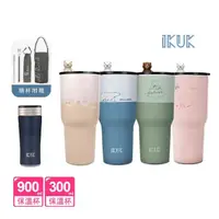 在飛比找momo購物網優惠-【IKUK 艾可_2入組】真陶瓷冰壩杯大容量900ml+陶瓷