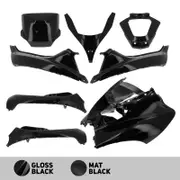 O PARTS Body Kit Gloss Black - Piaggio MP3 125/250/300 (11-14) 400 (08-11) 500 (11-13), Size 10 mm