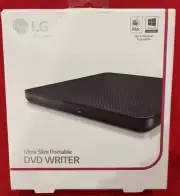 LG SP80 Ultra Slim Portable DVD Writer Black New In Box