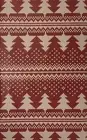 Christmas Trees Vinyl Flannel Tablecloth 60 Round Red Holiday Knit