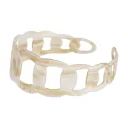 Paris Mode Chain Large Alice Band White Alba