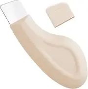 Blackhead Remover Spatula for Women & Men, Silicone Face Spatula for Skin Deep Cleaning, Mild and Safe Manual Skin Scrubber for Dry Oily Skin- Beige