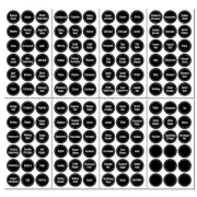 Kitchen Round Spice Labels Sticker Seasoning Name For Jar Storage 144 Pieces