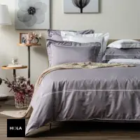 在飛比找momo購物網優惠-【HOLA】艾維卡埃及棉素色床包雙人晨灰(雙人)