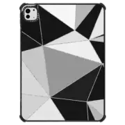 iPad Pro 11-inch (M4) iPad Impact Case Geometrical black white gray silver glitter abstract pattern