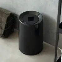 在飛比找誠品線上優惠-日本ideaco 摩登圓形家用垃圾桶(附蓋)-6L/ 黑