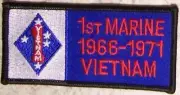 Embroidered Military Patch Vietnam Tour 1st Marine Division badge NEW