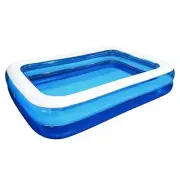 Giant Inflatable Kiddie Pool - Family and Kids Inflatable Rectangular Pool - ...