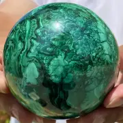 2.52LB Natural Malachite Quartz Sphere Crystal Ball Collect spiritual energy