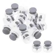 60Pcs 0.6" Dia Cord Locks Double Hole Stopper Grey