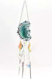 $469 Retail! KIRKS FOLLY Mystic Venus Moon Shadow Galaxy Windchime (Silvertone)
