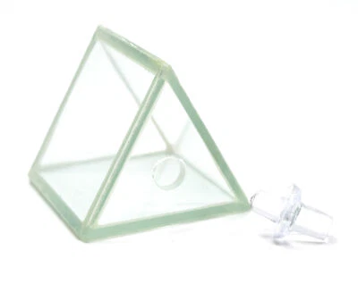 Hollow Glass Prism, with Stopper, Size 38 x 38 mm - Eisco Labs