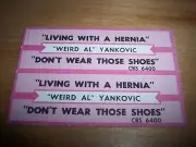2 Weird Al Yankovic Living With A Hernia / Don't Wear Those Jukebox Title Strips