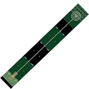 Rissunkv Practice Putting Mat - Golf Putter Training Mats,Anti-Slip Backing Indoor Golf Putting Green, Reusable Putting Matt for Men Women Golf Lovers