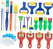 1Set DIY Graffiti Drawing Brush for Sponge Painting Kit for Creative Art Projects Enhances Hands Skills for Early Learning and Parent