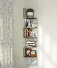 Corner Shelf Wall Mount 5 Tier Rustic Wood Floating Living Room Shelves