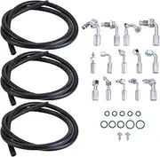 Universal A/C Hose Kit - Includes #6, #8, #10 A/C Hoses with O-Ring Fittings, Oil Tube, and Refrigerant Discharge/Suction Hose for Automotive Air Conditioning Systems