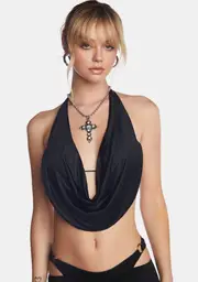 [Edikted] Monique Cropped Open-Back Top