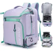 Ski Boots Bag Backpack 61L, Fully Padded Ski Snowboard Gear Bag Travel Backpa...