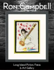 Ron Campbell The Beatles Sgt Pepper George Harrison Signed Giclee Print Framed