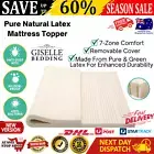Giselle Bedding Latex Mattress Topper Queen Size Pure Natural Bed Mat 7 Zone 5cm
