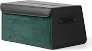 Car Trunk Organizer, PU Leather Car Trunk Storage Organizer with Lid, Portable Auto Tools Cargo Holder Storage Box Tidy Case(Green)