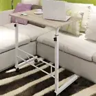 White Adjustable Portable Sofa Bed Side Table Laptop Desk with Wheels