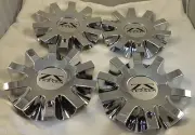Tezzen Wheels Chrome Custom Wheel Center Cap Caps Set 4 #C-229 NEW!