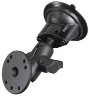 RAM Twist Lock Suction Cup Mount w/ Short Socket Arm & 2.5" Round Base Adapter