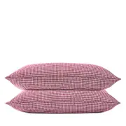 Christy Gingham Ruffle Standard Pillowcase, Pair