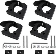 Quick Release Rubber Clamp Mount Kit Axe Shovel Holder Fist Mount Clamps Mounting Kit Tool Handles Fits 1-1/4'' to 1-3/5'' Diameter for Trucks UTV ATV Offroad 4X4 Parts (4 Pack)