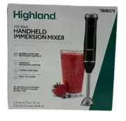 HIGHLAND Handheld Immersion Mixer Blender + 3 Accessories in Black & Stainless