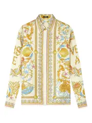 [Versace] Versace-Camicia In Seta Underwater Barocco-Donna 46 IT