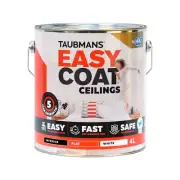 Taubmans 4L White Flat Easycoat Ceiling Paint