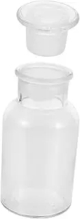 Cabilock 1Pc Small Mouth Bottle Frosted Glass Stopper for Chemicals and Solvents Narrow Mouth Design High Light Transmittance