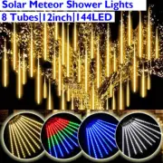 Luces LED de lluvia de meteoritos solares Guirnaldas de luces navideñas Exterior