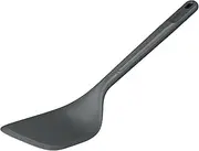 [Zyliss] Angled Cooking Turner - Sustainable Wheat Straw & Nylon Non-Stick Baking & Cooking Utensil Spatula w/Heat-Resistant Silicone Head, Dishwasher Safe, 21cm x 6cm - Beluga Grey