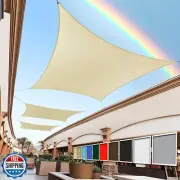 Royal Shade 16' x 16' Beige Square Sun Shade Sail RS-SLR, UPF50+ 95% UV Block