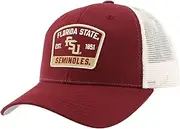 ZHATS Standard NCAA Officially Licensed Snapback Hat Big Rig Patch Team Color White Switchback
