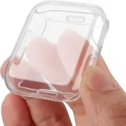 [ojos] Compatible with Apple Watch Series 6 Se 5 4 44mm Screen Protector All Around Soft TPU Protective Cover Case (Clear)