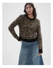 [Unison] Lofty Intarsia Crew Neck Knit