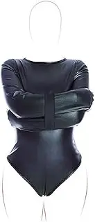 SAHOOSAFETY Bondage Jumpsuit Straight Jacket Costume Women's Bdsms Restraints Set SM Handcuffs Restraints for Woman Sex Toy for women for women(L)