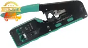 RJ45 RJ11 Pass Through Crimp Tool Ethernet Cat5 Cat6 Cat7 Cable Crimper